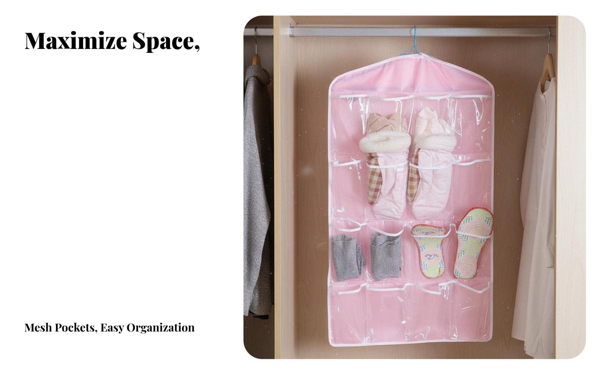 Space Saving Double-Sided Hanging Underwear Organizer Easy to Clean Double-Sided Hanging Organizer Long-Lasting for Women, Dorm Room