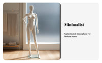 Easy to Assemble Full Body Female Mannequin Stable Metal Base White Display Figure Long-Lasting Lifesize Fashion Model Form Lightweight for Boutique Owners, Visual Merchandisers, Online Sellers, Boutiques, Tailor Shop, Design Studio, Shopping Malls
