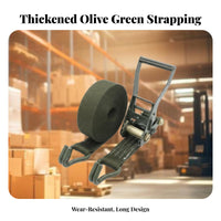 Thickened Ratchet Strap Wear-Resistant Ratchet Tightener Strap Easy To Use for Truck Drivers, Movers, Moving, Warehouses, Roof Rack Securing