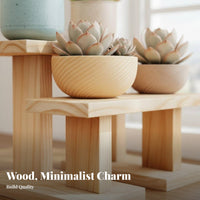 Multi-Tier Plant Stand Solid Wood Construction 3-Tier Plant Stand Sturdy and Multi-Tiered Flower Pot Holder for Balcony, Windowsill, Office