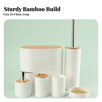 6 Pieces Drainable Soap Dish 6-Piece Washroom Collection Long-Lasting Toiletry Holder Collection Ribbed Design Bathroom Accessory Set Minimalist Aesthetic for Renters, Decorators, Restroom, Hotel, Spa, Housewarming Party