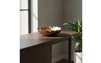 Metal Centerpiece Bowl Gold Hammered Bowl Aluminum for Tabletop, Coffee Table, Living Room