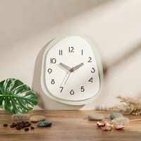 Silent Wall Clock Non Ticking Cream Wall Clock Decorative