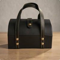 PU Leather Bracelet Box 7 Slots Bracelet Storage Box Handbag Style Mobile Jewelry Storage Case