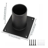 Outdoor Post-Mounted Fixture Base Adapter Rust-Resistant Pier Mounting Base with Mounting Hardware Bolt-down