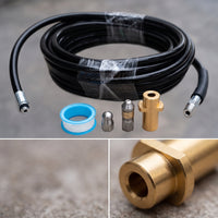 Sewer Drain Cleaning Hose with Nozzles Flexible Rotating Nozzle Wear-Resistant for Plumbers