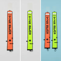 High-Visibility Inflatable Surface Marker Buoy Durable Surface Marker Buoy Portable Signaling Tube with Metal Loop Compact for Scuba Divers, Snorkelers, Snorkeling, Boat Trips