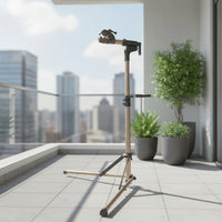 Aluminum Bike Repair Stand with Tool Tray Adjustable Bike Repair Stand Portable Bike Workstand Lightweight for Mechanics