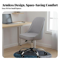 Minimalist Design Armless Upholstered Chair Modern design Home Furnishing Space-Saving Indoor Furniture Comfortable Padding for Students, Remote Workers, Apartment Dwellers, Study Room, Bedroom