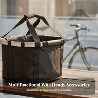 Easy Install Quick Release Handlebar Basket Multifunctional Quick Release Cycle Basket Foldable for Picnics