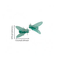 Fly Stud Earrings Conversation Starter Fly-Shaped Earrings Ear Studs Comfortable to Wear Body Jewelry Funny Prank Gift