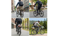 Rear Rack with Guard Bar Heavy Duty Cycle Rear Rack Bike Luggage Carrier Sturdy Aluminum Alloy Reinforced for Tourists