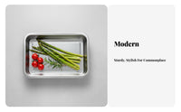 long-lasting Rectangular Metal Platter Easy to Clean Rectangular Metal Plate multi-purpose Food Tray scuff Resistant for Caterers, Home Cooks, Barbecue, Kitchen, Restaurant, cafeteria