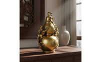 Fortune Guardian Statue Gourd Sculpture Housewarming Gift Wealth Frog Gourd