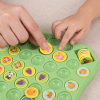 Interactive Flip Match Board Game Hands-on Matching Game with Chips Portable Toy Safe for Playroom