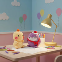 Tutorial Tutorials Included Amigurumi Crochet Kit DIY Yarn Creature Kit for Beginners, Kids, Adults