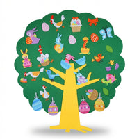 DIY Textile Easter Tree Easter Egg Tree Bouquet Kit Great Kids Gift Easter Tree Wall Hanging Develops Creativity Detachable Ornament Textile Board for Young Children
