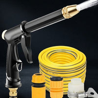 Car Cleaning and Car Wash Kit with High Pressure Hose Nozzle, Long Handle Watering Lance for Detailing, Hose Spray with 3-8 Meters Distance