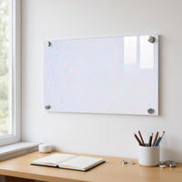 Attractive Glass Whiteboard Ultra-White Tempered Glass Whiteboard Office Display Glossy Polished for Teaching, Training