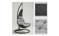 Hanging Basket Chair with Stand Outdoor Egg Chair with Stand Woven Furniture for Adults, Patio, Garden, Balcony