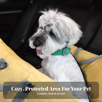 All Seasons Washable Dog Car Kennel Easy to Clean Portable Dog Travel Carrier Built-in Safety Leash for Travelers, Outdoor, Home