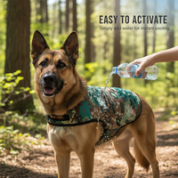 Large Dog Cooling Vest Camouflage Mesh Breathable for Summer Outdoor Training