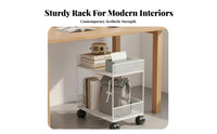 Multifunctional Under Desk Rolling Cart Space Saving Under Desk Storage Cart Large Capacity Mobile Storage Rack Long-Lasting and Sturdy for Students