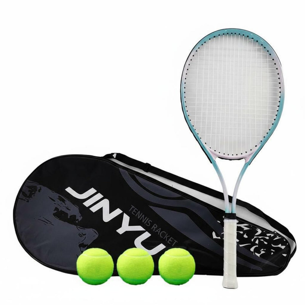 Long-Lasting Carbon Fiber Tennis Racket Comfortable Grip Beginner Tennis Racket Big Face Size for Beginners, for All Genders, Training