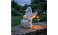 Statue with Light Festive   with Walking Cat Matte Ornament for Mantel
