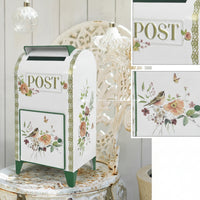 Freestanding Mailbox with Legs Vintage-Style Decorative Mailbox with Stand Upright Post Box for Garden, Porch, Patio