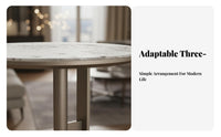 2 Pieces Light Luxury Round Nesting Tables Modern aesthetic Round Nesting Table Set High-Low Combination Household Furniture Italian Inspired for Design aficionados, Interior Designers, Apartment Dwellers, Living Room, Lounge, Small Spaces, Reception Area