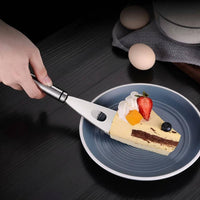 Easy to Clean Stainless Steel Pizza Shovel Ergonomic Handle Pastry Cutter Spatula for Bakery, Party