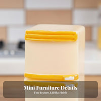 Realistic Design Dollhouse Room Furniture Cute Design Miniature Furniture Set Develops Creativity for Doll Collectors, Hobbyists, Dollhouses