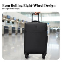 Softside Suitcase Lightweight Softside Telescopic Handle Luggage for voyagers, holidayers, holiday, holidays, weekend escapes