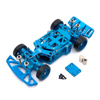RC Chassis with Steering Gear 1:28 Scale Car Frame Metal for Drifting, Builders