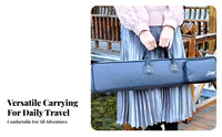 Thickened Padding Bamboo Flute Case Portable Design Bamboo Flute Storage Bag Zipper Closure for Musicians, Travel, Rehearsals, Performances