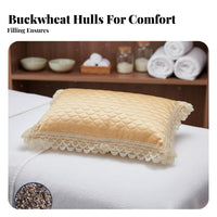 Beauty Salon Headrest Comfortable Rectangular Massage Pillow Super Soft Floral Jacquard Neck Pillow for Beauticians, Estheticians