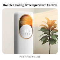 Portable Air Chiller and Heater Time-Based Control Standing Air Conditioner Fan Effortless Fill Water Tank Oscillating Cooling Fan for Renters