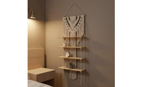 Handmade Macrame Wall Shelf Decorative Boho Wall Shelf Space Saving Home Decor Easy to Hang for Hotel Room