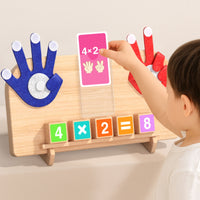 Hands-on Wooden Math Learning Board Detachable Addition Subtraction Board Natural Wood Colorful for Children, Kids