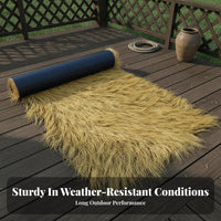 Synthetic Thatch Roofing Fireproof Simulated Straw Roof Fire Retardant Artificial Thatch Roll for Homeowners, DIY Enthusiasts, Gazebos, Gazebo, Cabana