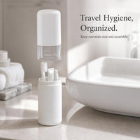 Portable Travel Toothbrush Toothpaste Holder and Rinse Cup Set