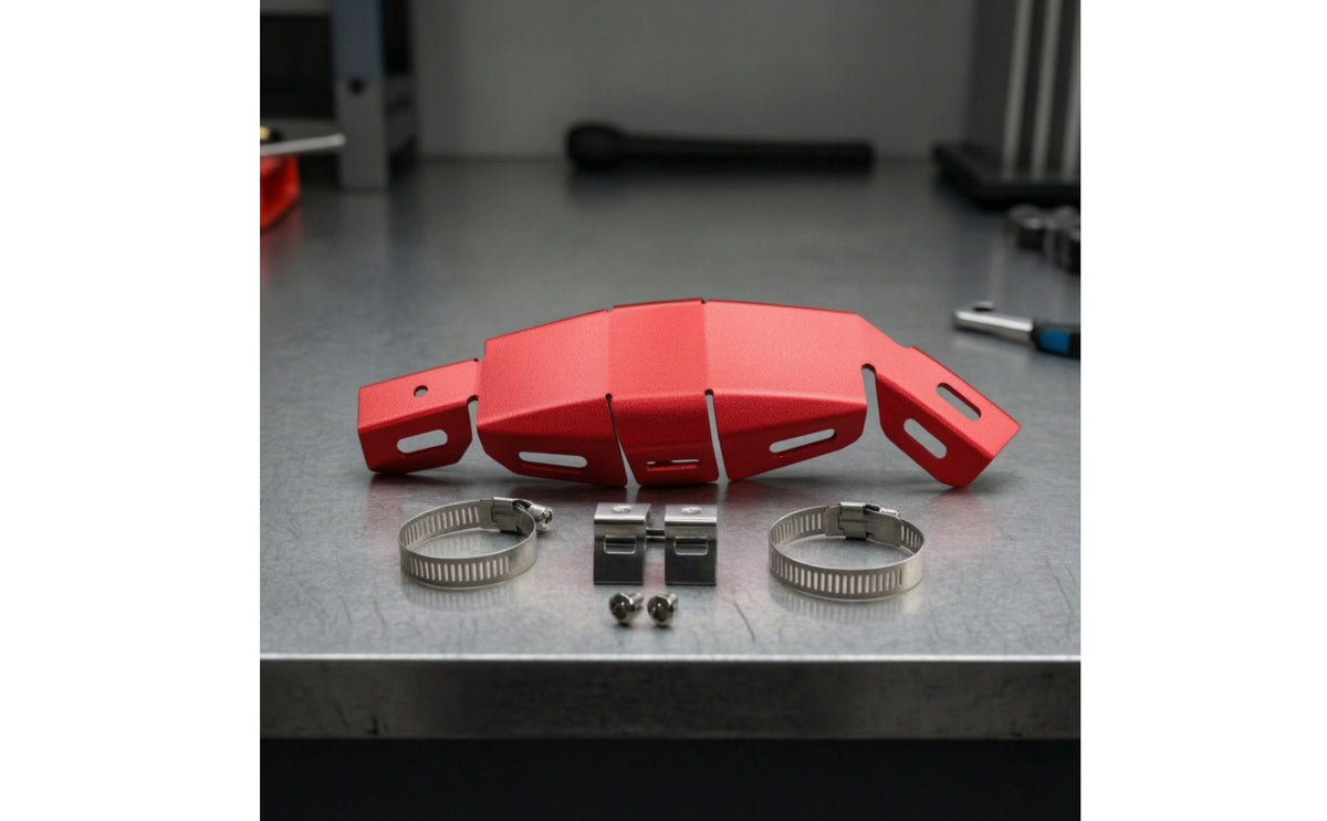 Stylish Motorcycle Exhaust Heat Guard Short Exhaust Muffler Heat Guard Adjustable Muffler Protector with Screws Temperature Resistant for Riders, off-Road Riding