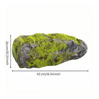 Faux Lichen Rock Natural-Looking Lichen-Covered Rock Artificial Mossy Stone Realistic Indoor for Photographers