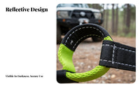 Heavy Duty Tree Saver Strap 30,000 Lbs Capacity Vehicle Recovery Gear Reinforced Loops Towing Belt Anti-Wear Sleeve for Truck Owners, Outdoor Adventurers, ATV/UTV Riders, Emergency Situations, Winching, Storm Cleanup