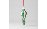 Festive Christmas Hot Air Balloon Ornament Lightweight Balloon Ornament with Santa Artisanal for Window Display