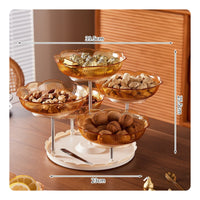 Rotating Snack Tray Modern Rotating Fruit Tray Space-Saving for Parties