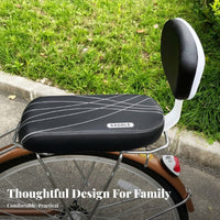 Comfortable Cycle Rear Seat with Backrest Universal Fit Child Bike Seat Long-Lasting for Children