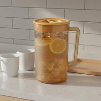 Cold Water Pitcher High Temperature Resistant Plastic Fruit Jug with Lid Fridge Door Water Jug Mess-Clean-Clean Spout for Office