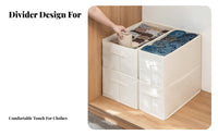 Jeans Storage Box Compartmentalized Pants Organizer Bin Space-Saving Wardrobe Clothes Organizer for Homeowners, Students, Drawer, Dorm Room, Under Bed